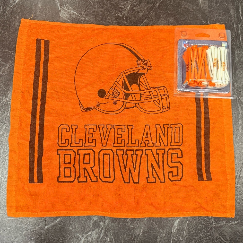 Cleveland Browns Golf Towel and Golf Tees - Picture 2 of 12